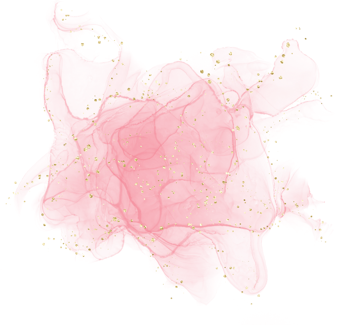 Alcohol Ink and Gold Glitter